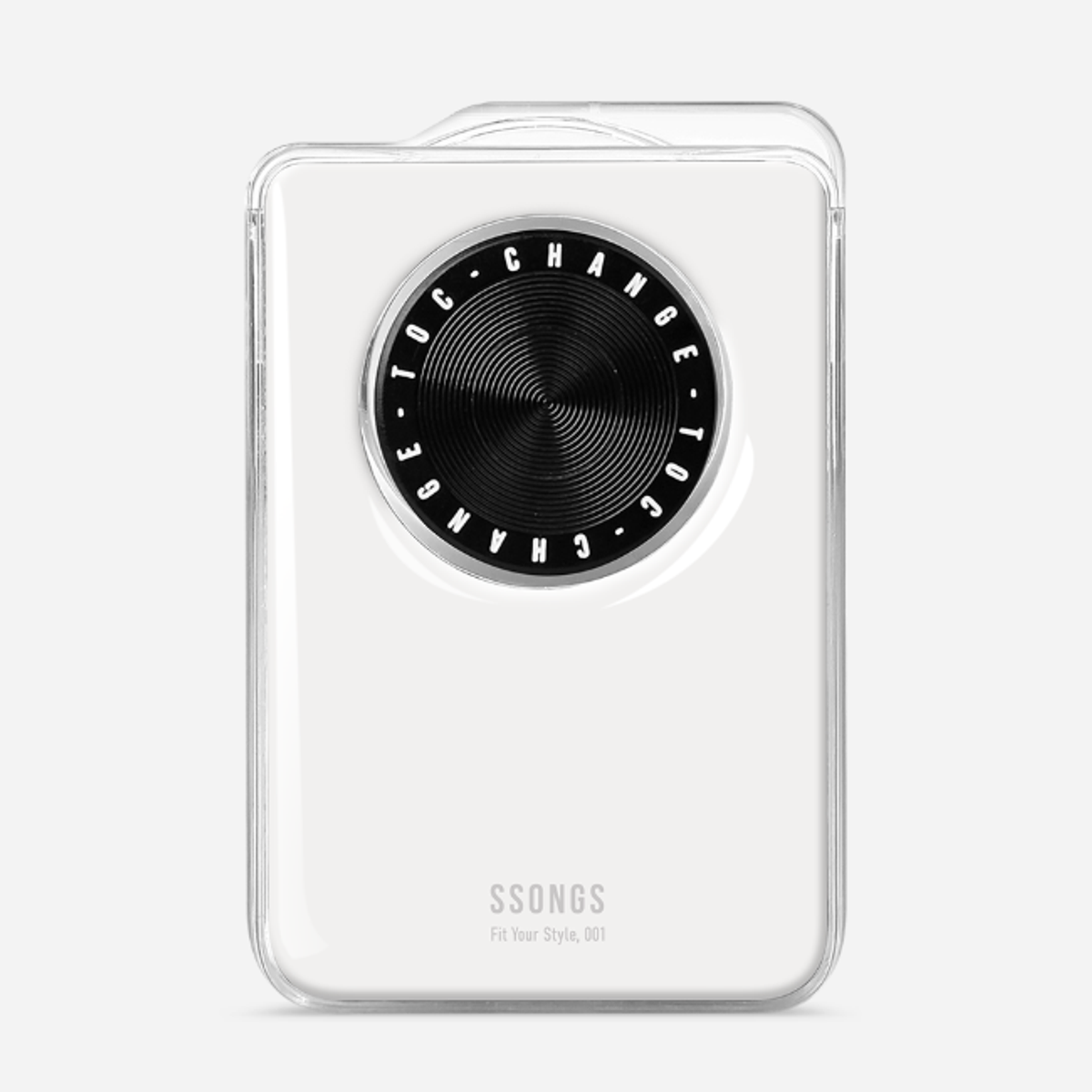 쏭스(SSONGS) 맥세이프 카드지갑 2배자력 체인지 3카드팩 컬러 에폭시 001 화이트
