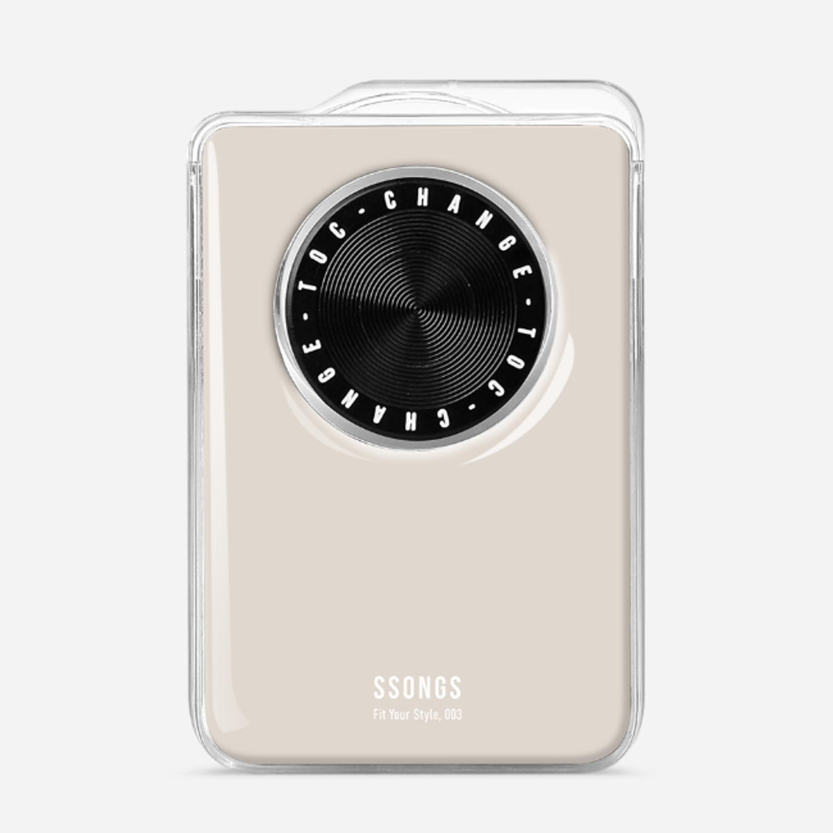 쏭스(SSONGS) 맥세이프 카드지갑 2배자력 체인지 3카드팩 컬러 에폭시 002 베이지