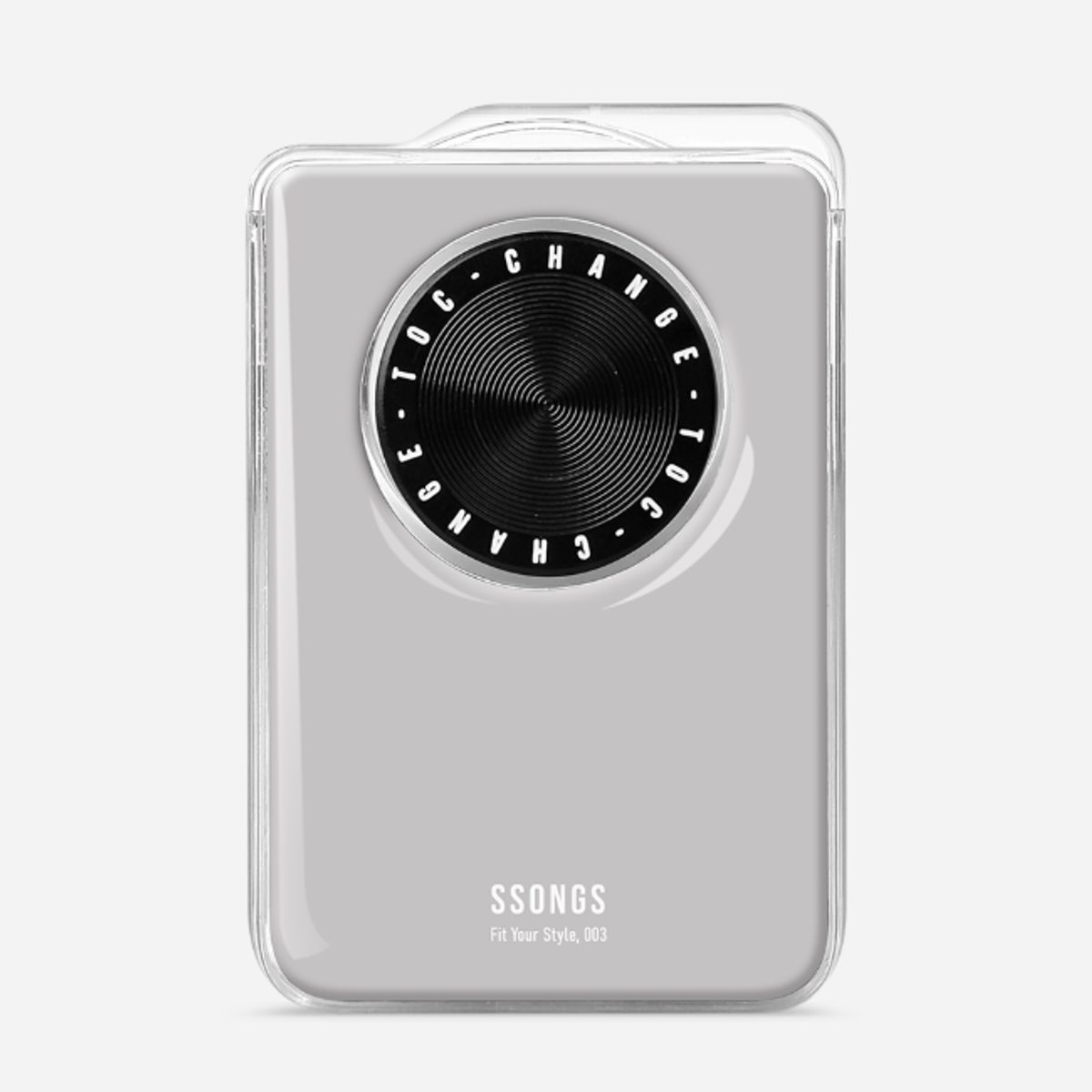 쏭스(SSONGS) 맥세이프 카드지갑 2배자력 체인지 3카드팩 컬러 에폭시 003 라이트그레이