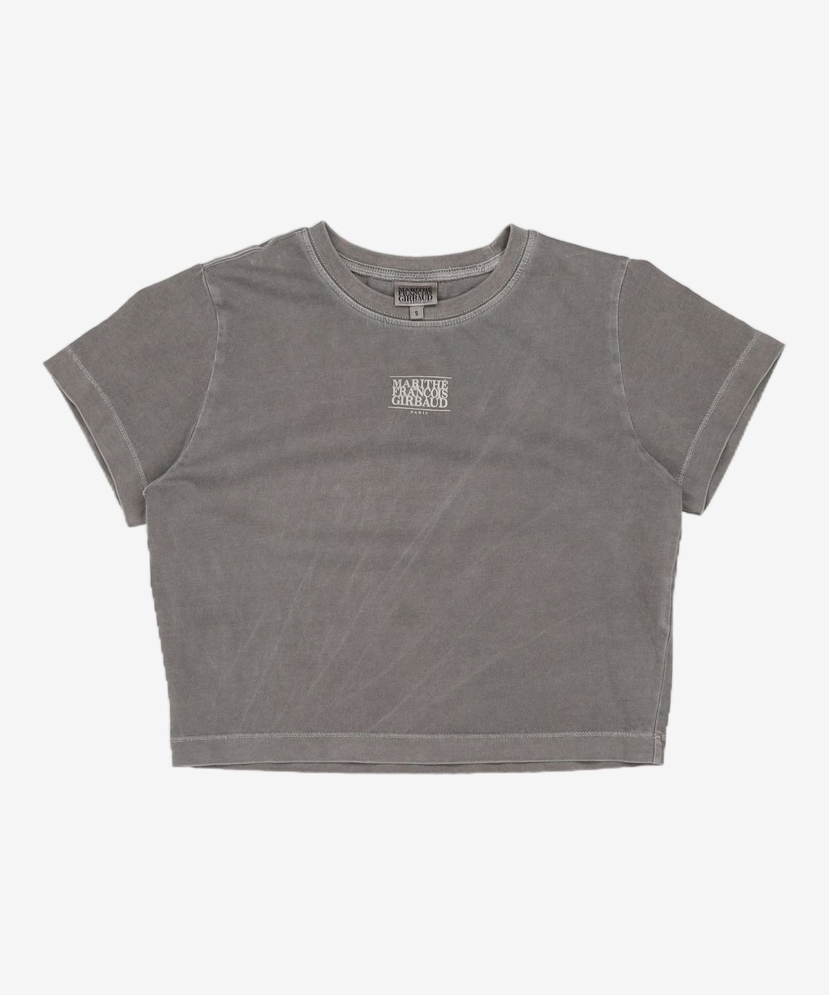 마리떼 프랑소와 저버(MARITHÉ + FRANҪOIS GIRBAUD) W CLASSIC LOGO PIGMENT CROP TEE blue S