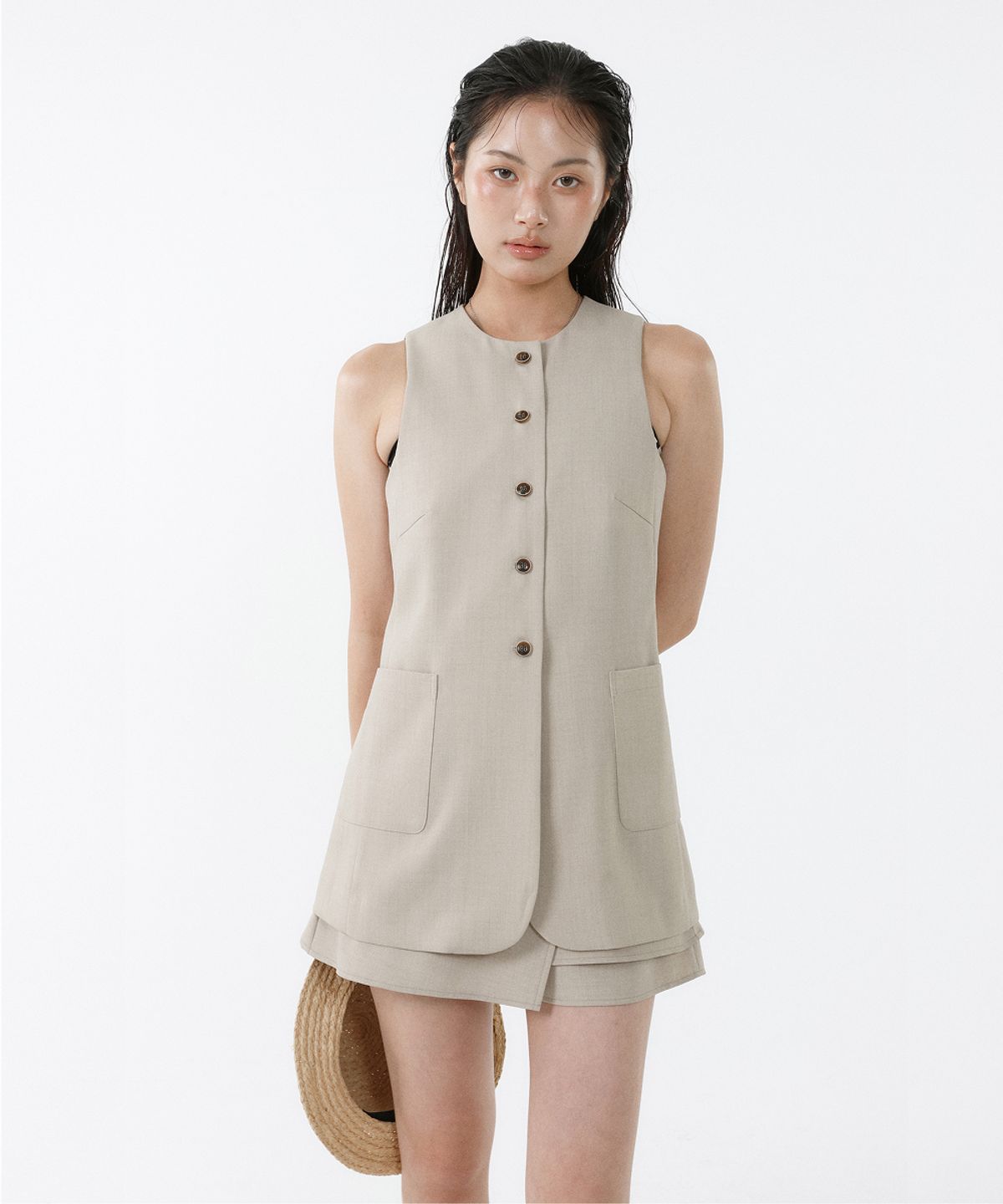 러벤티나(LOVENTINA) 린앤롱 베스트_베이지