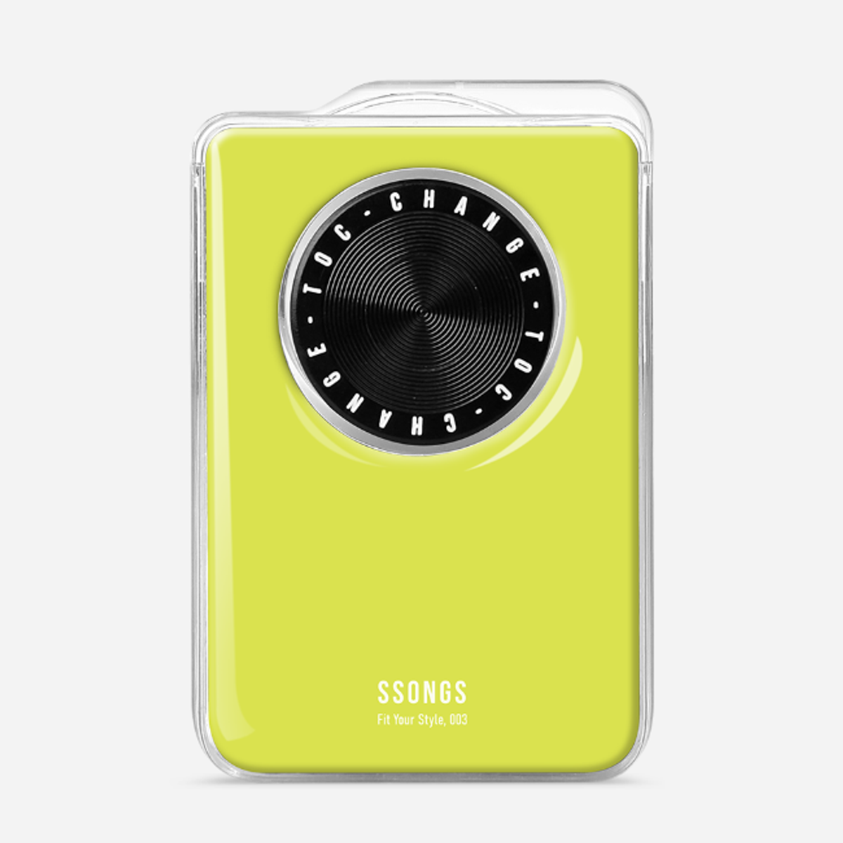 쏭스(SSONGS) 맥세이프 카드지갑 2배자력 체인지 3카드팩 컬러 에폭시 013 비비드옐로우그린