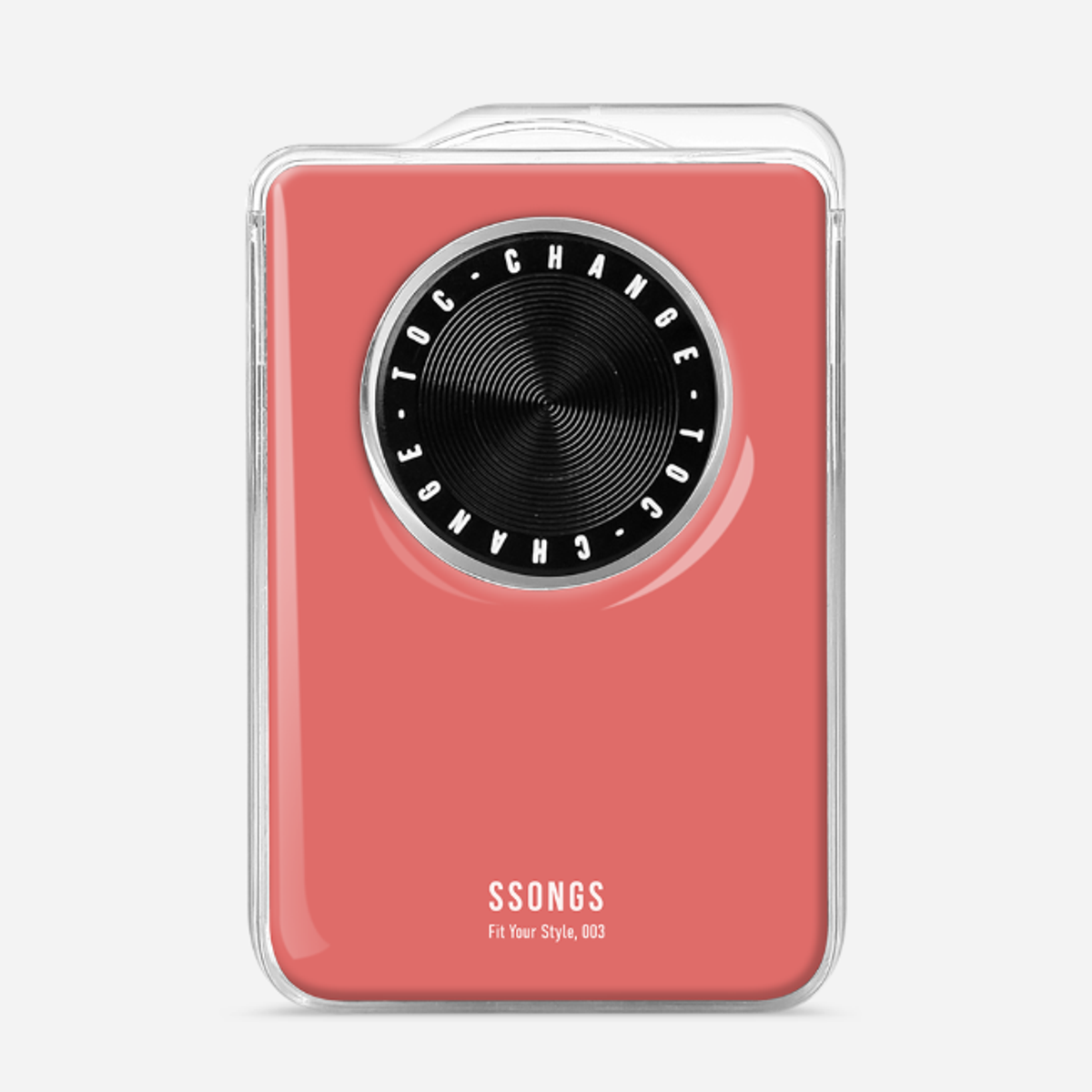 쏭스(SSONGS) 맥세이프 카드지갑 2배자력 체인지 3카드팩 컬러 에폭시 018 코랄핑크