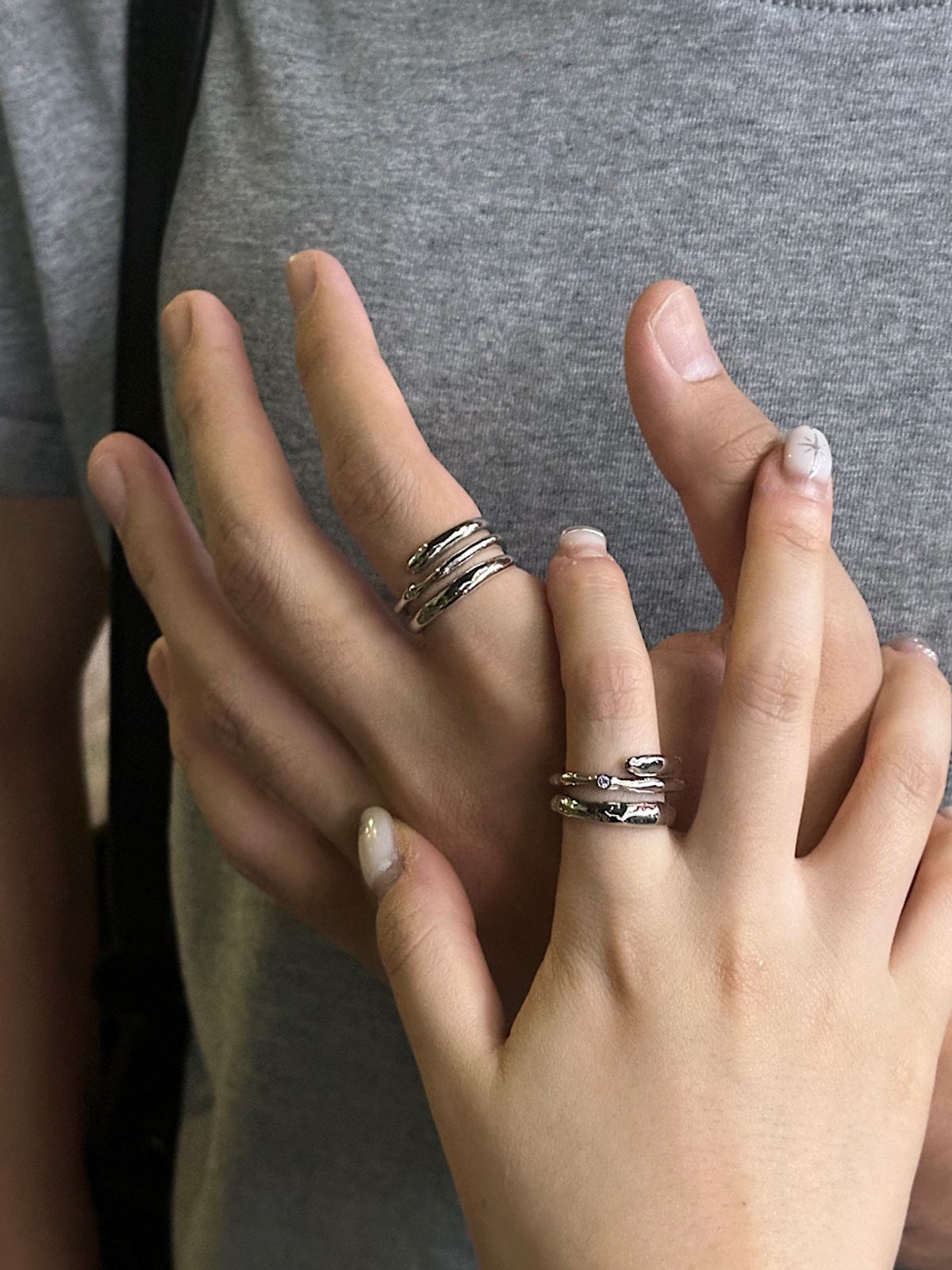 아포엠(APOEM) Pair Trace Open Ring