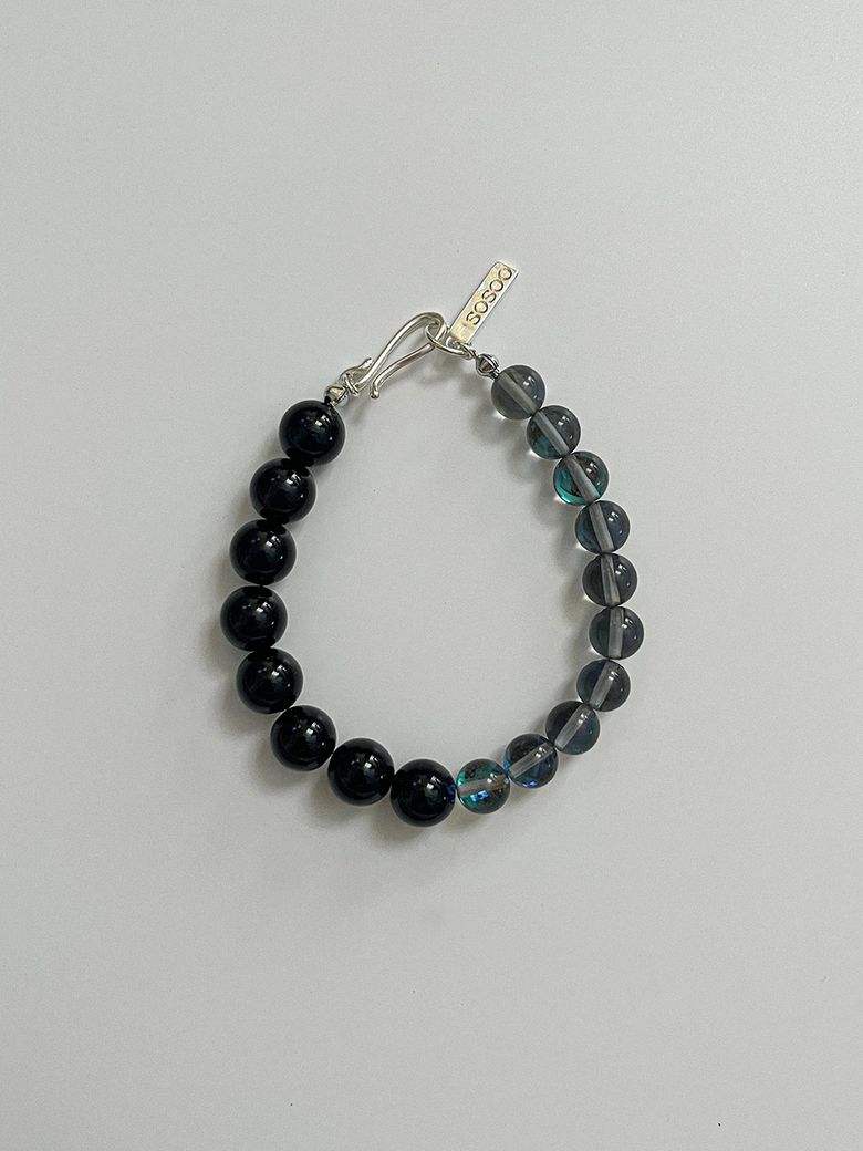 Two Mix Gemstone Toggle Bracelet [Aurora]