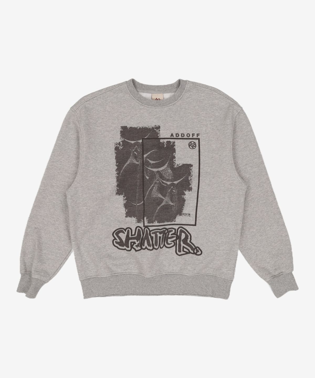 애드오프(ADDOFF) SHATTERED GRAPHIC SWEAT GREY