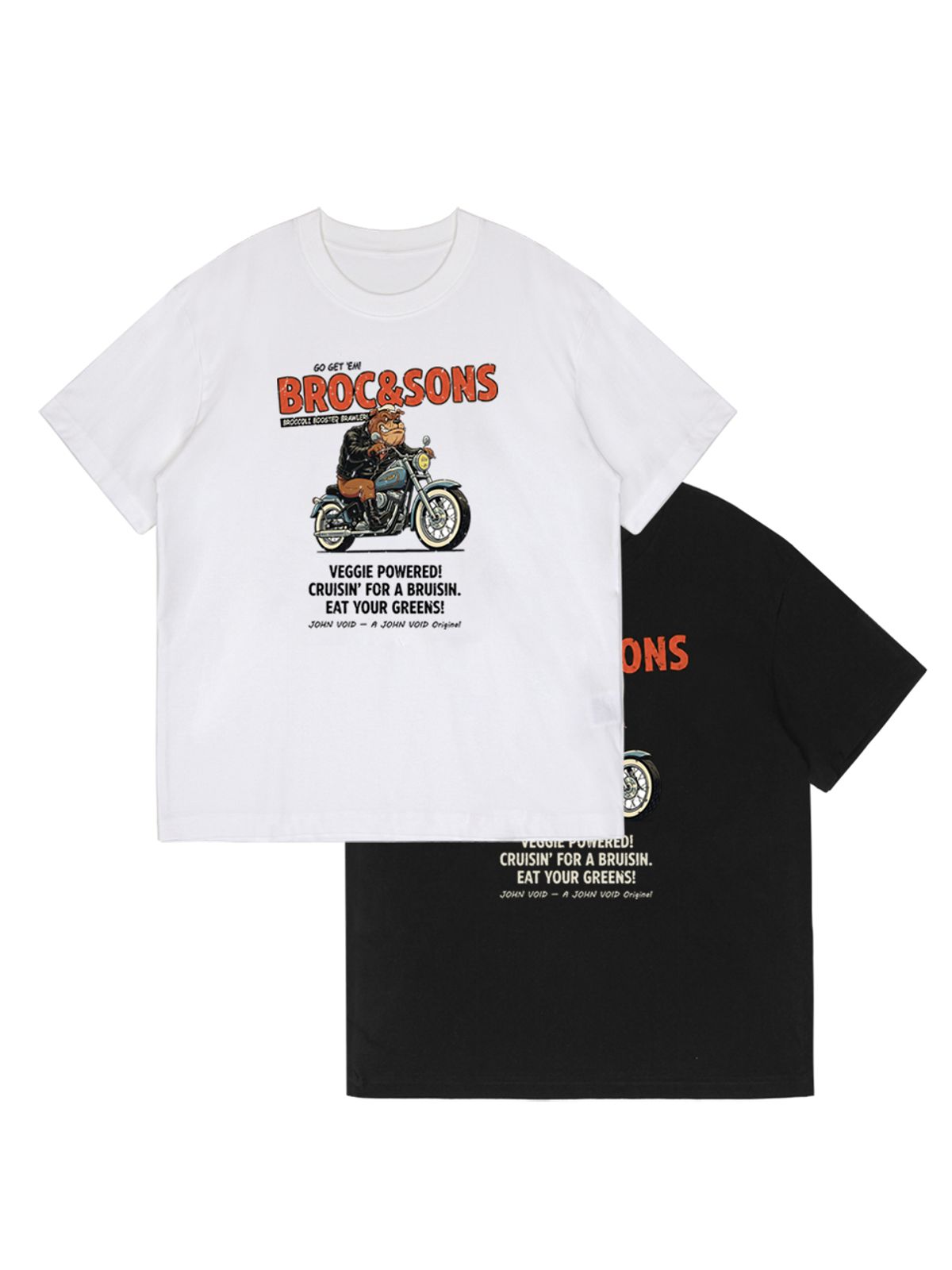 세이브어독(SAVE A DOG) BROC&SONS BIKE HALF-SLEEVE T-SHIRT (KIDS & UNISEX SIZE ~5XL)