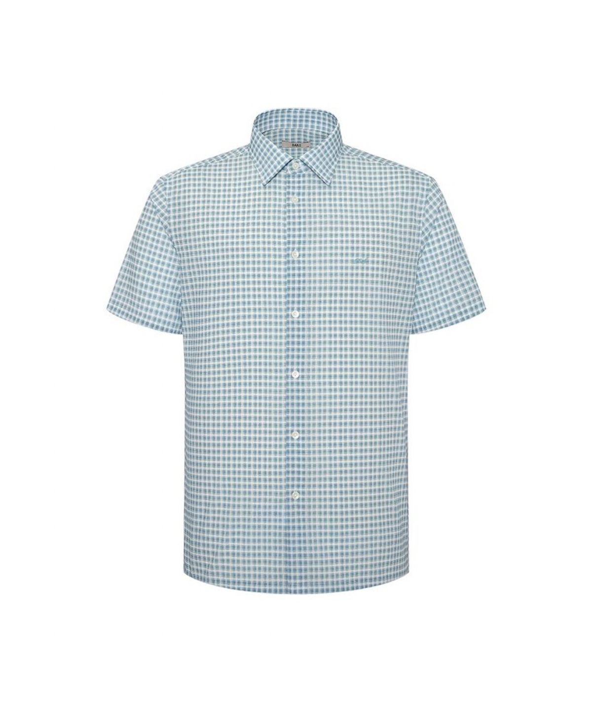 닥스셔츠(DAKS SHIRTS) 노케어 폴리혼방 스몰체크 캐주얼 셔츠 레귤러핏 그린_DMS1SHCS156E1