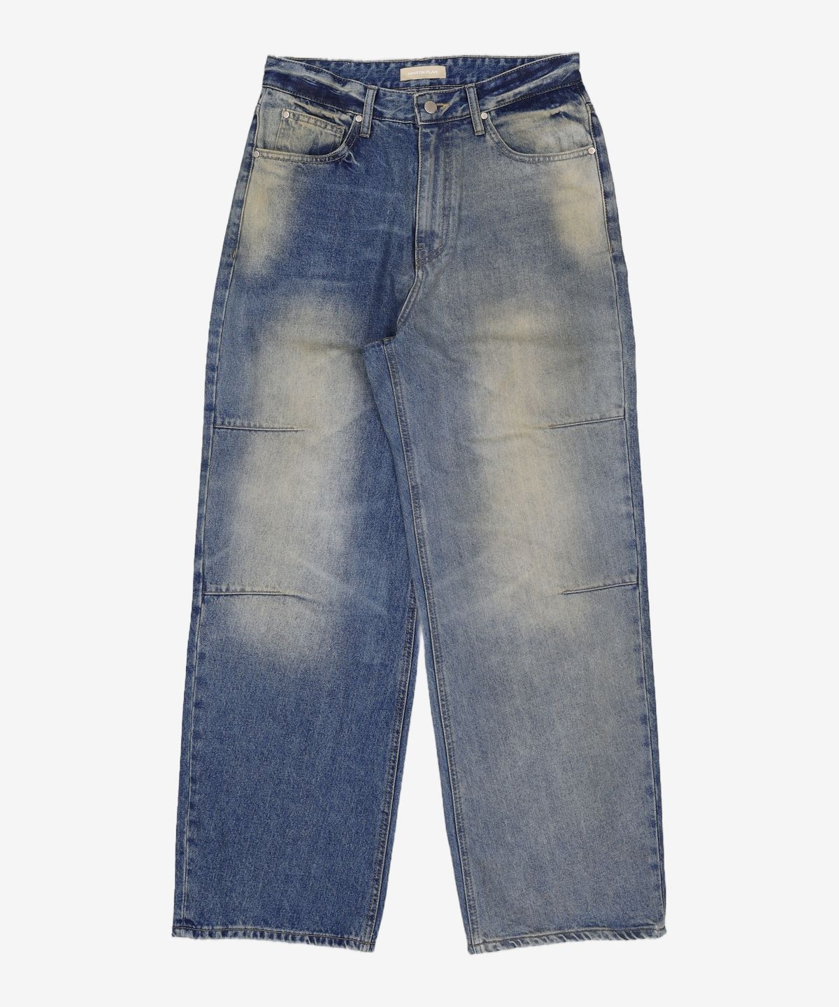 마틴플랜(MARTIN PLAN) Contrast Laser Jeans - BLUE M
