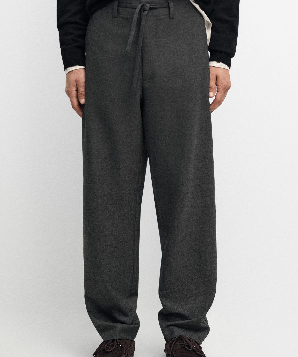 마시모두띠(MASSIMO DUTTI) 100% 쿨 울 팬츠