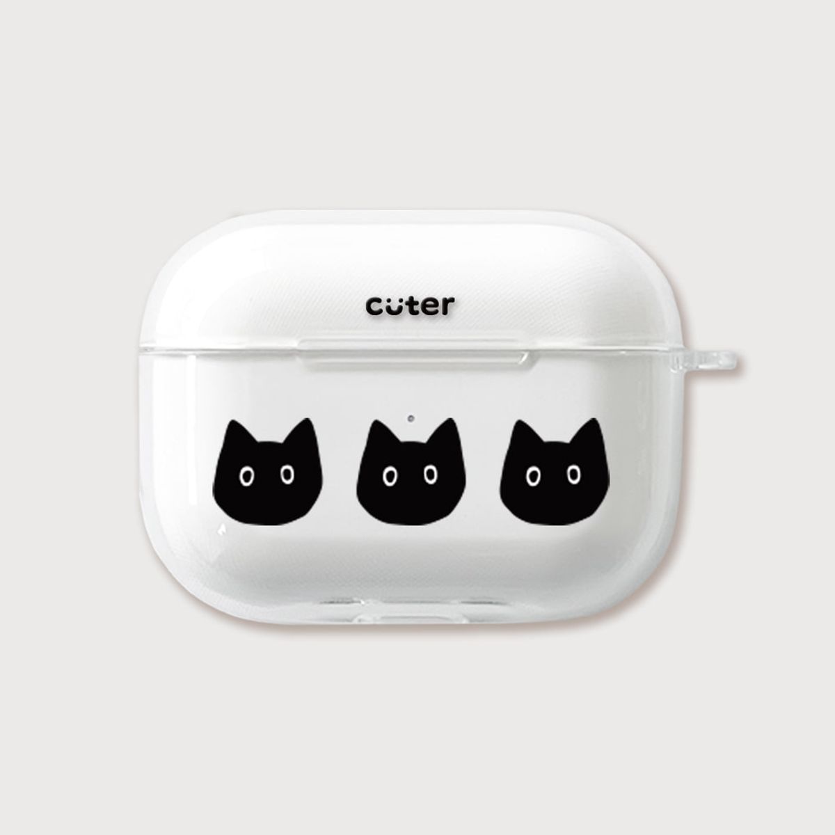 큐터(CUTER) 깜고 (에어팟 투명하드)
