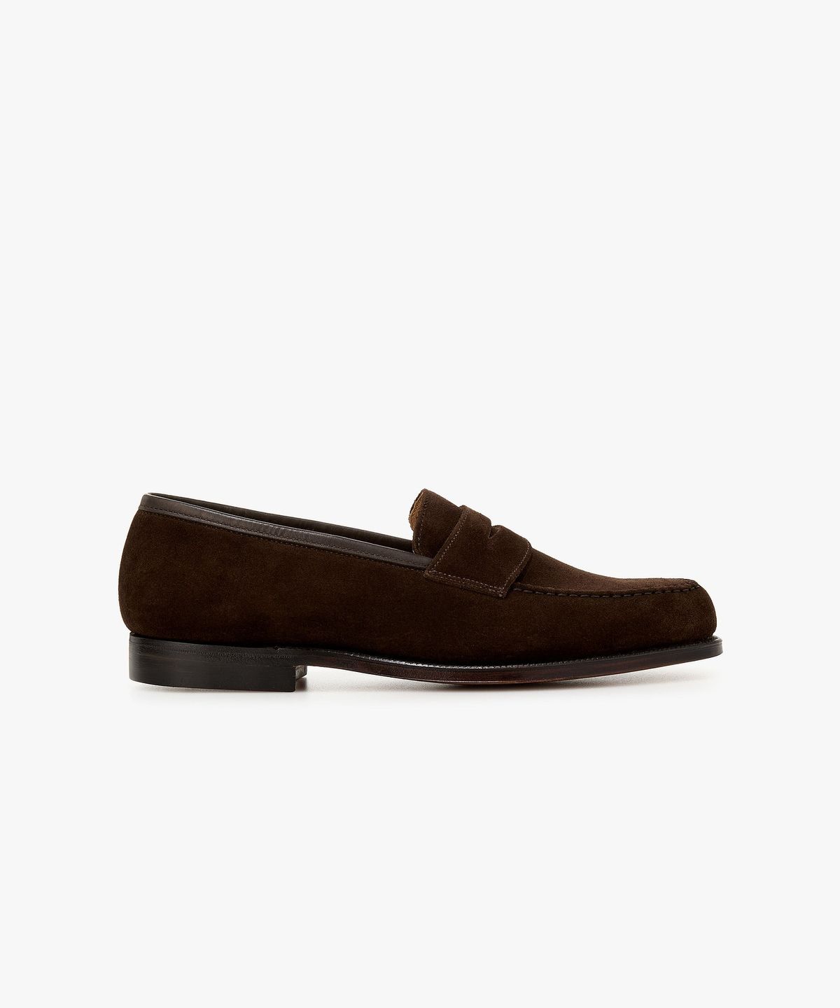 맨온더분(MAN ON THE BOON) [CROCKETT&JONES] BOSTON 스웨이드 페니 로퍼_다크 브라운 4716118110