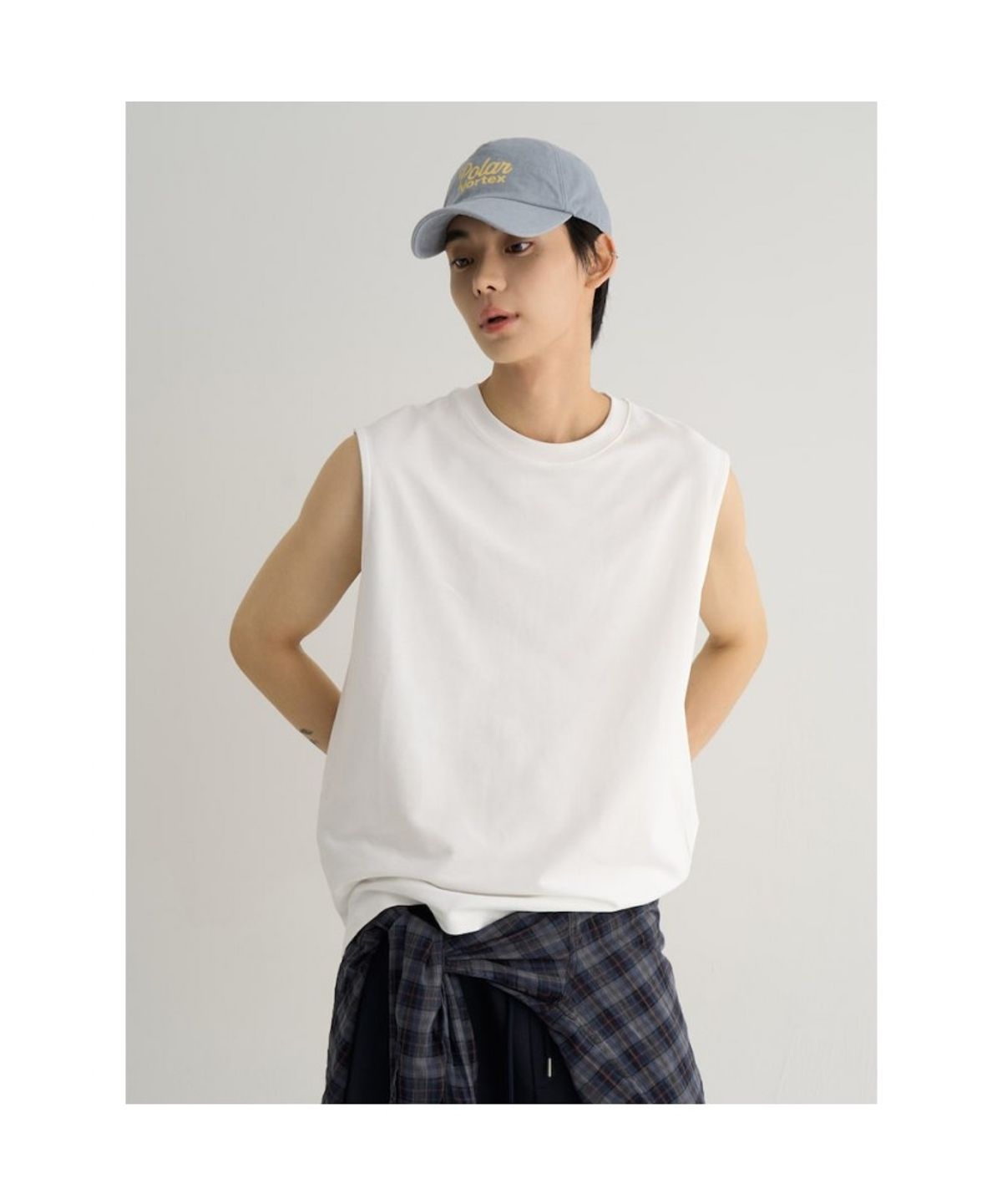 에잇세컨즈(8SECONDS) 데일리 스웨트 슬리브리스  화이트