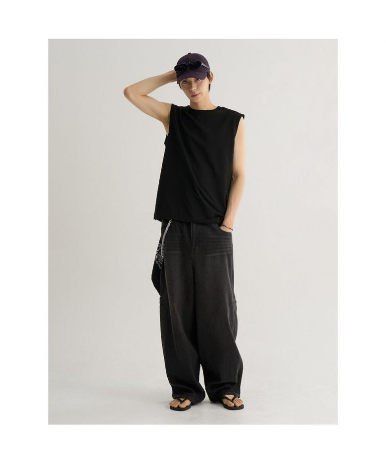 데일리 스웨트 슬리브리스  블랙