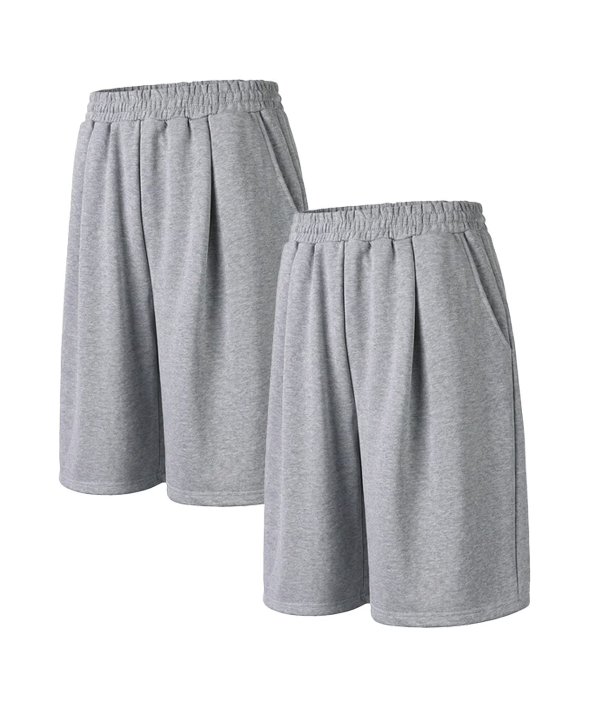 블랙몬스터핏(BLACK MONSTER FIT) [2PACK] 코튼라이크 와이드 버뮤다 팬츠 (GRAY) / BM260113