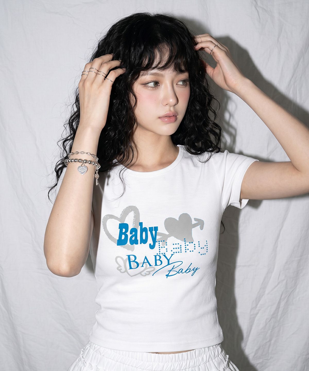 더그린랩(THE GREEN LAB) BABY 보트넥 슬림 반팔티 [화이트]