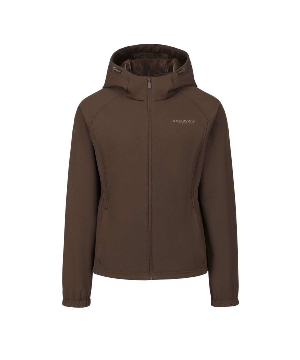 디스커버리 익스페디션(DISCOVERY EXPEDITION) 여성 2L 본딩 기모 후드 자켓 (SET-UP) (Brown)