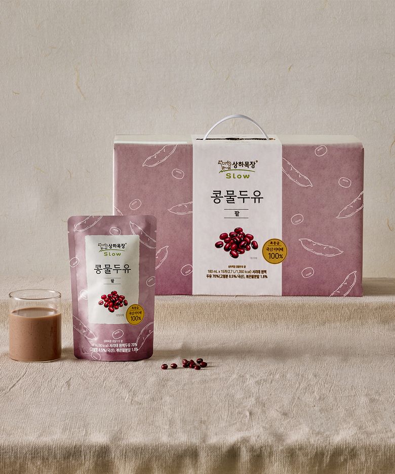 [15입] 상하목장 콩물두유 팥 180mL