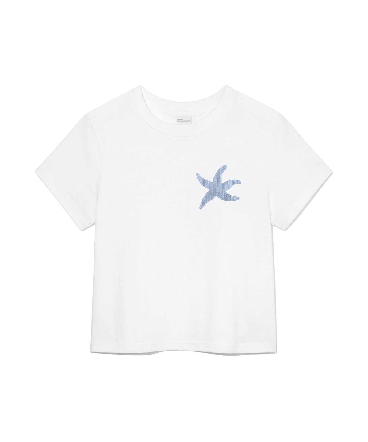 더콜디스트모먼트(THE COLDEST MOMENT) (w) TCM vintage starfish crop T (white)