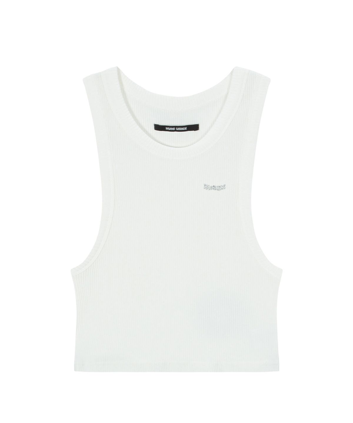 인세인개러지(INSANEGARAGE) INSANE WOMEN GRAPHIC CROP SLEEVELESS_OFF WHITE