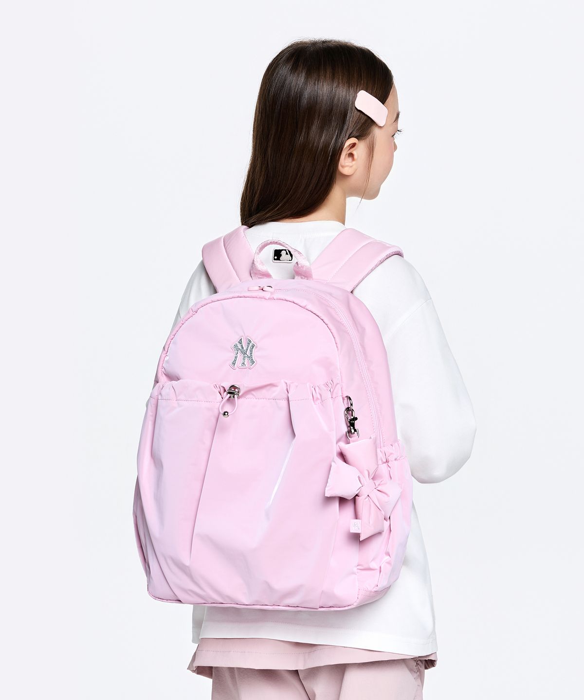 엠엘비 키즈(MLB KIDS) 글로시 스트링 백팩 NY (L.Pink)