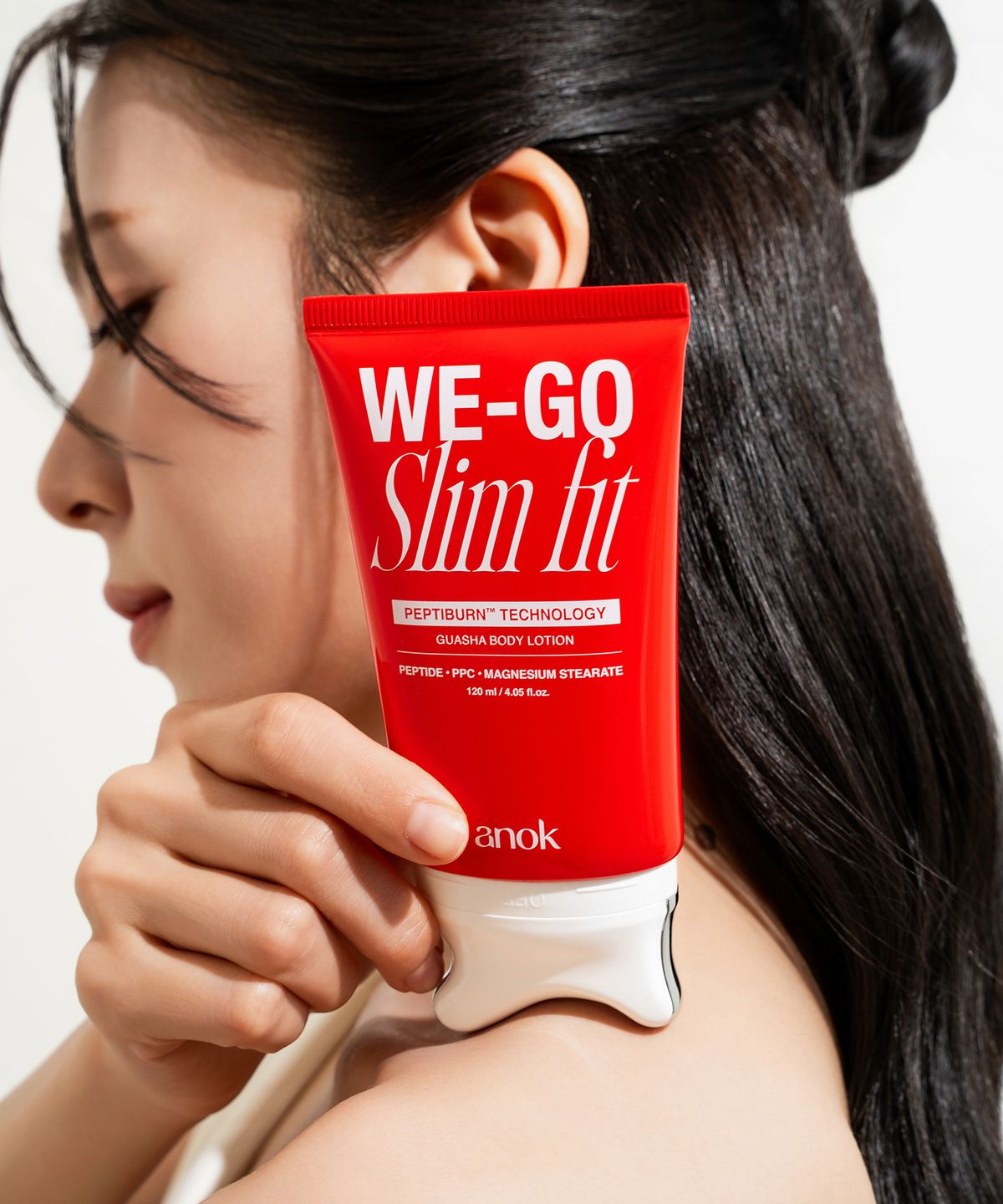 아녹(ANOK) 아녹 위고슬림핏 펩티번 아디포닌 슬리밍 괄사 바디로션 120ml