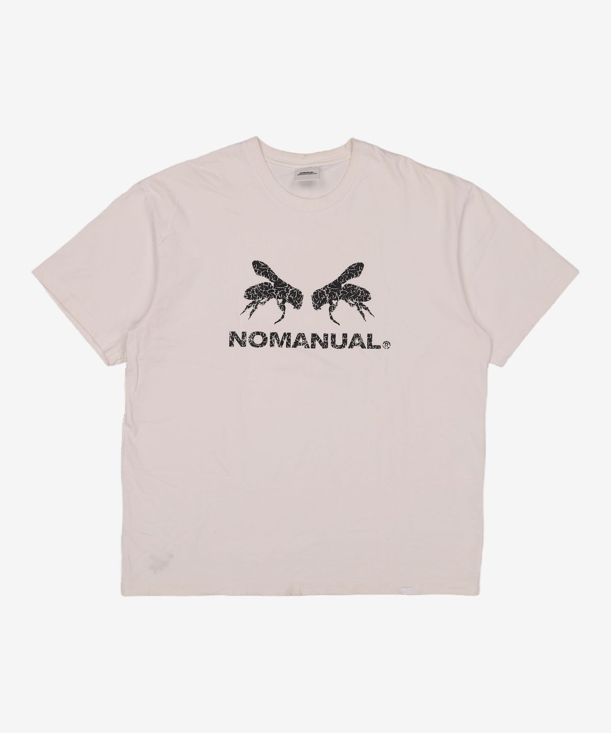 노매뉴얼(NOMANUAL) WORKER BEE T-SHIRT - WHITE 100