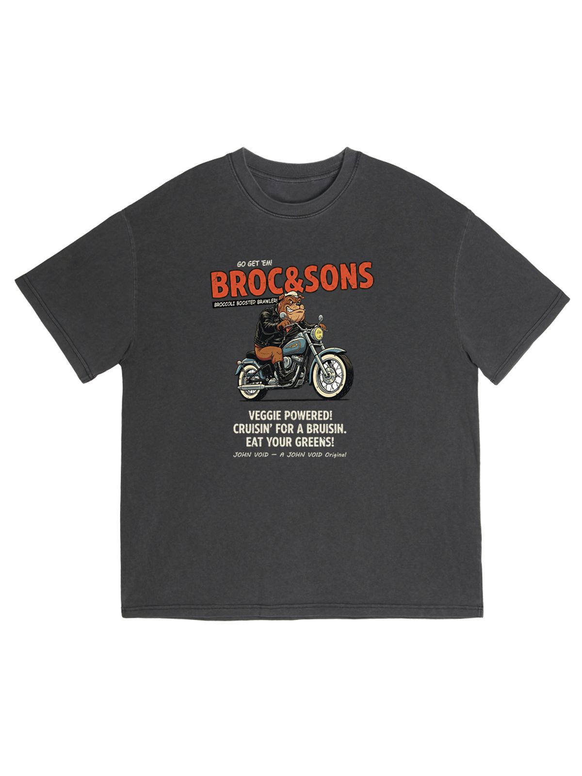세이브어독(SAVE A DOG) BROC&SONS BIKE PIGMENT HALF-SLEEVE T-SHIRT (SIZE ~5XL)