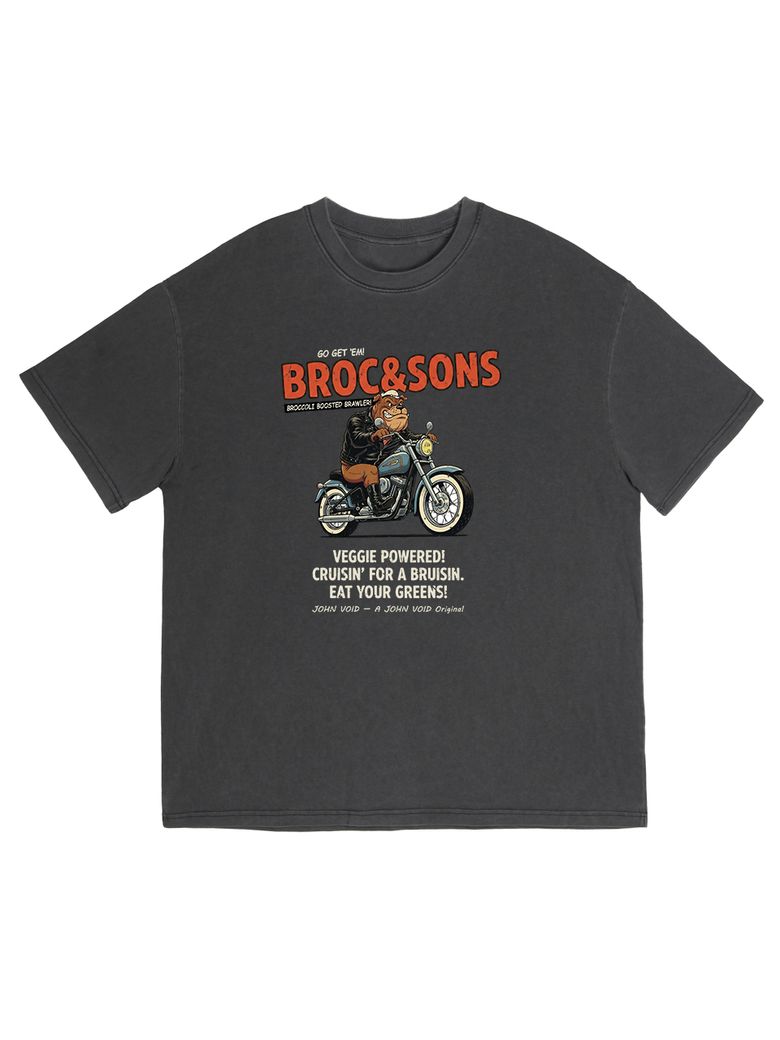 BROC&SONS BIKE PIGMENT HALF-SLEEVE T-SHIRT (SIZE ~5XL)