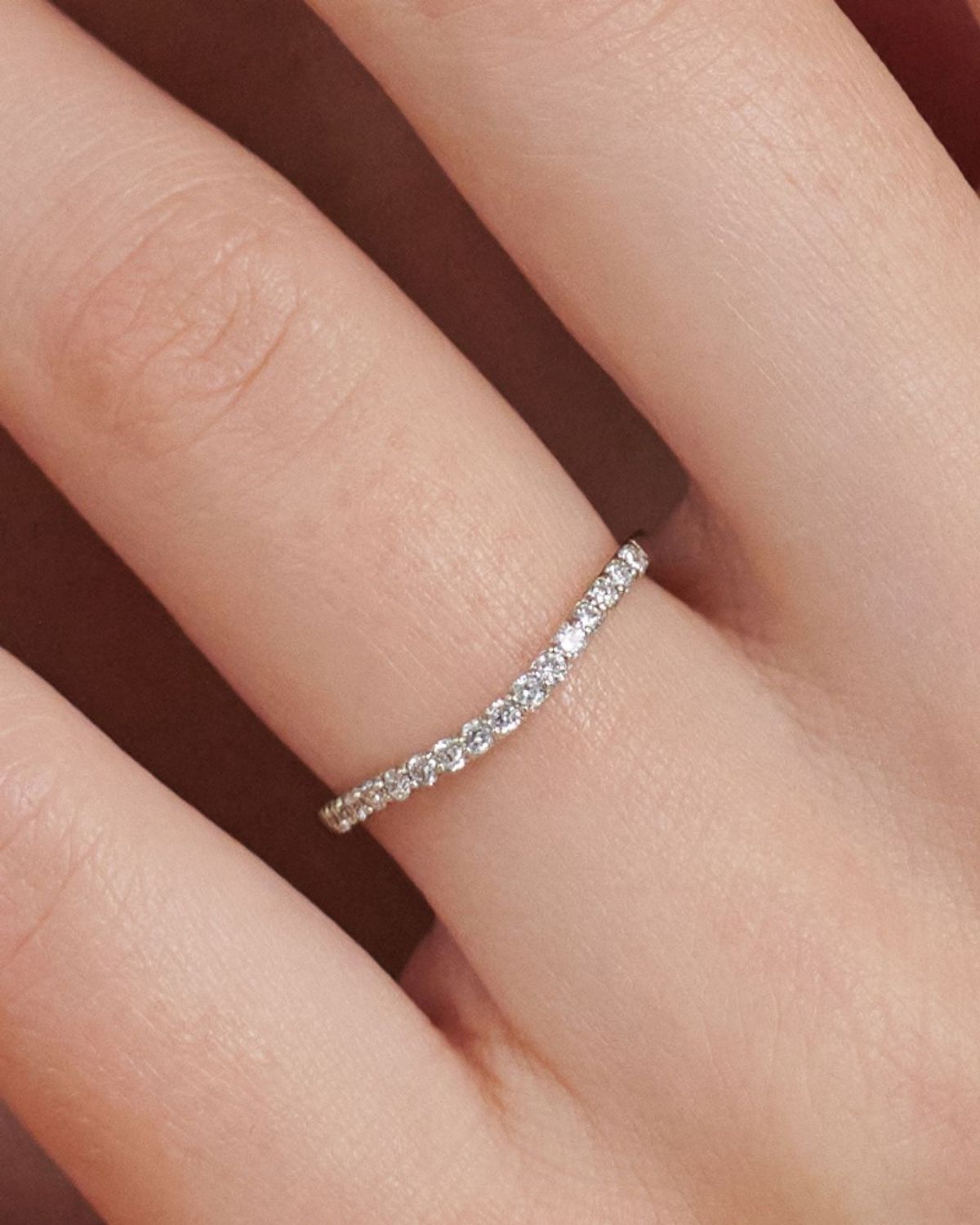 러비앤비(LOVEENB) [14K gold] U-커브 랩다이아몬드 가드링