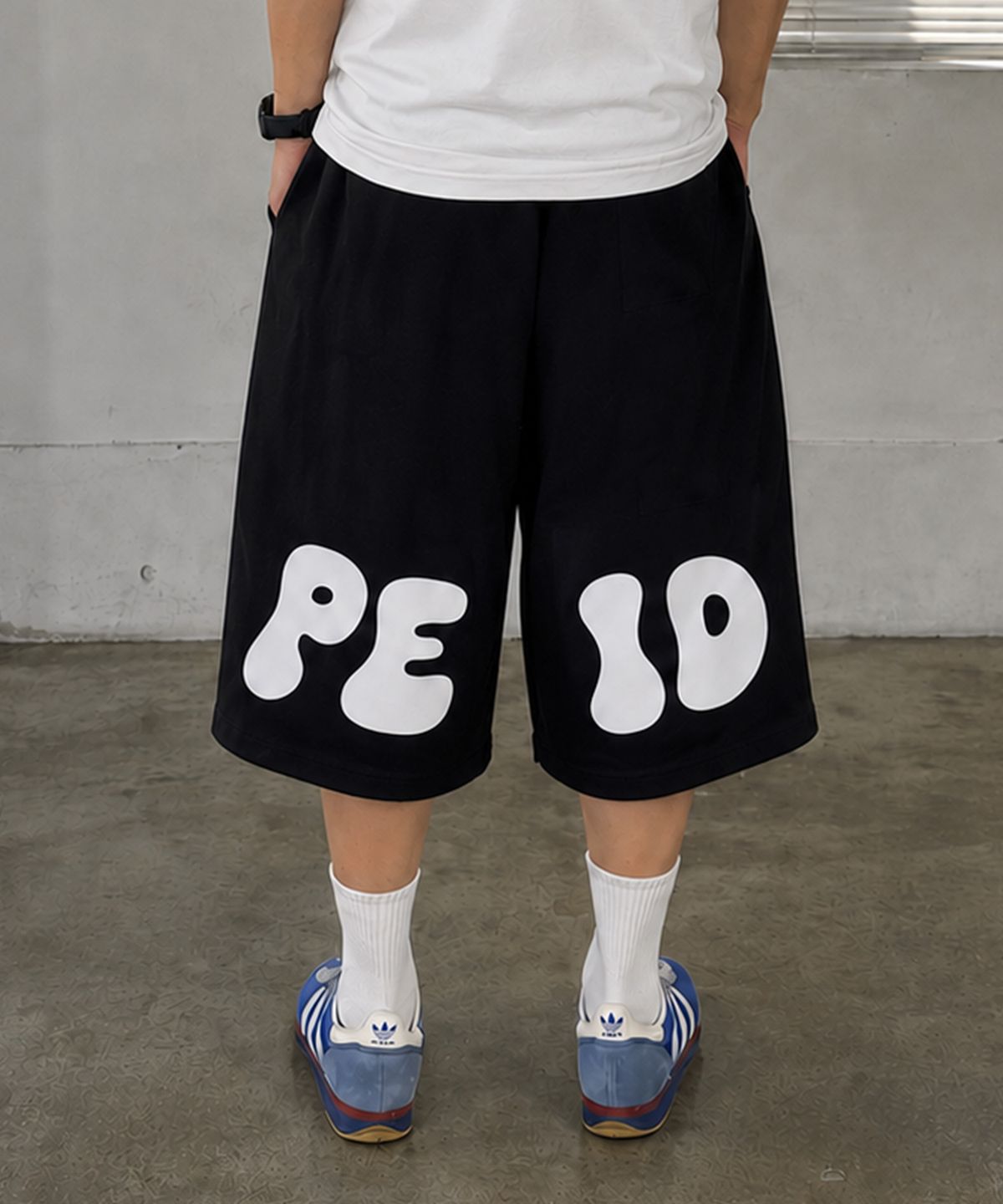 페이드(PEID) PD 백 팬시 버뮤다 팬츠 블랙