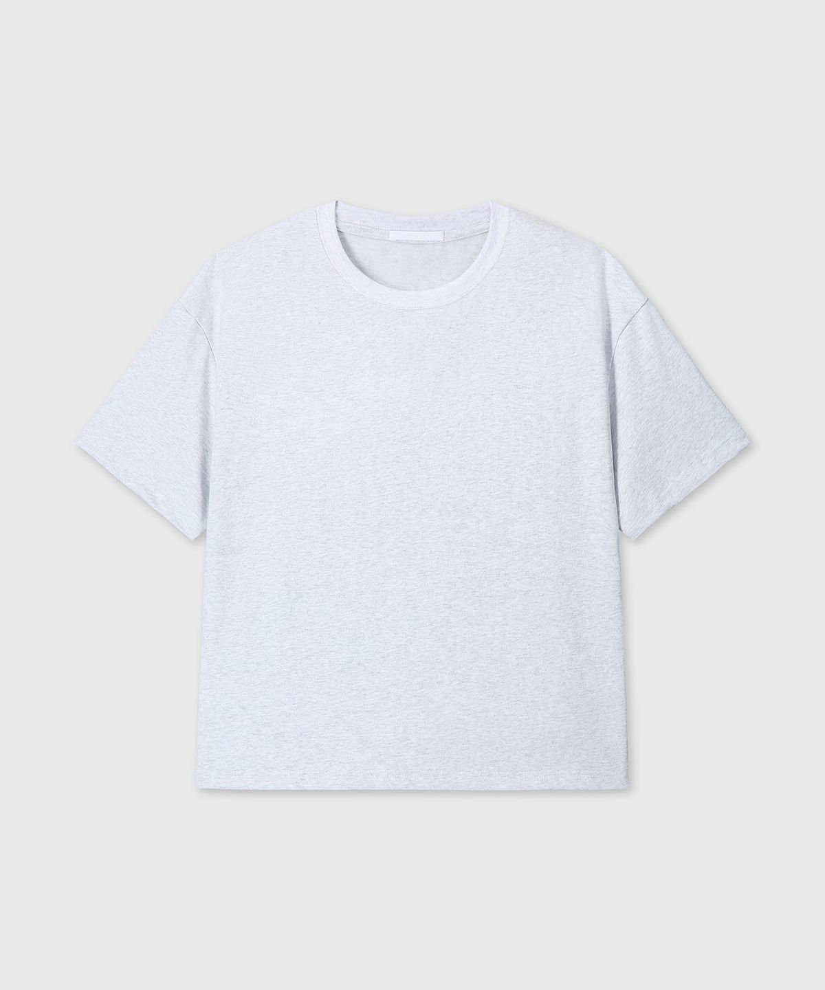 다이브인(DIVEIN) UNIFORM CROP T-SHIRTS (WHITE MELANGE)