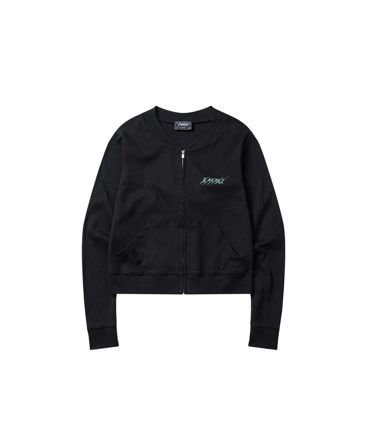 인세인개러지(INSANEGARAGE) INSANE WOMEN LOGO ZIP-UP JERSEY_BLACK