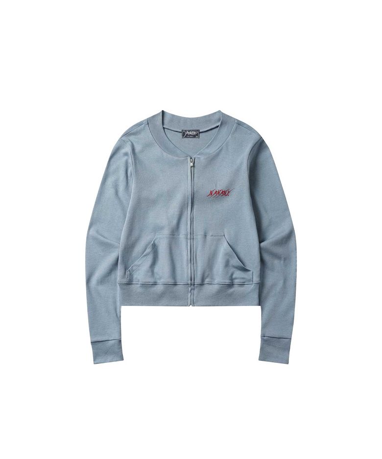 INSANE WOMEN LOGO ZIP-UP JERSEY_LIGHT BLUE