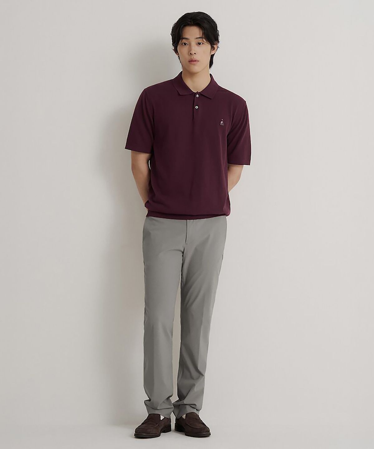 빈폴 멘(BEANPOLE MEN) 폴리 밴딩 스탠다드핏 팬츠  카키