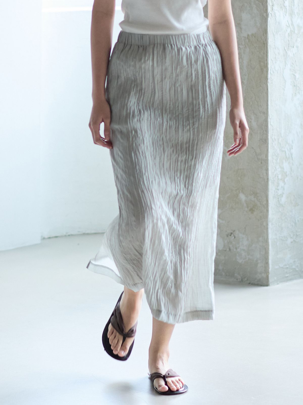 누토프(NUTOFFE) Rare Skirt_Mint Gray