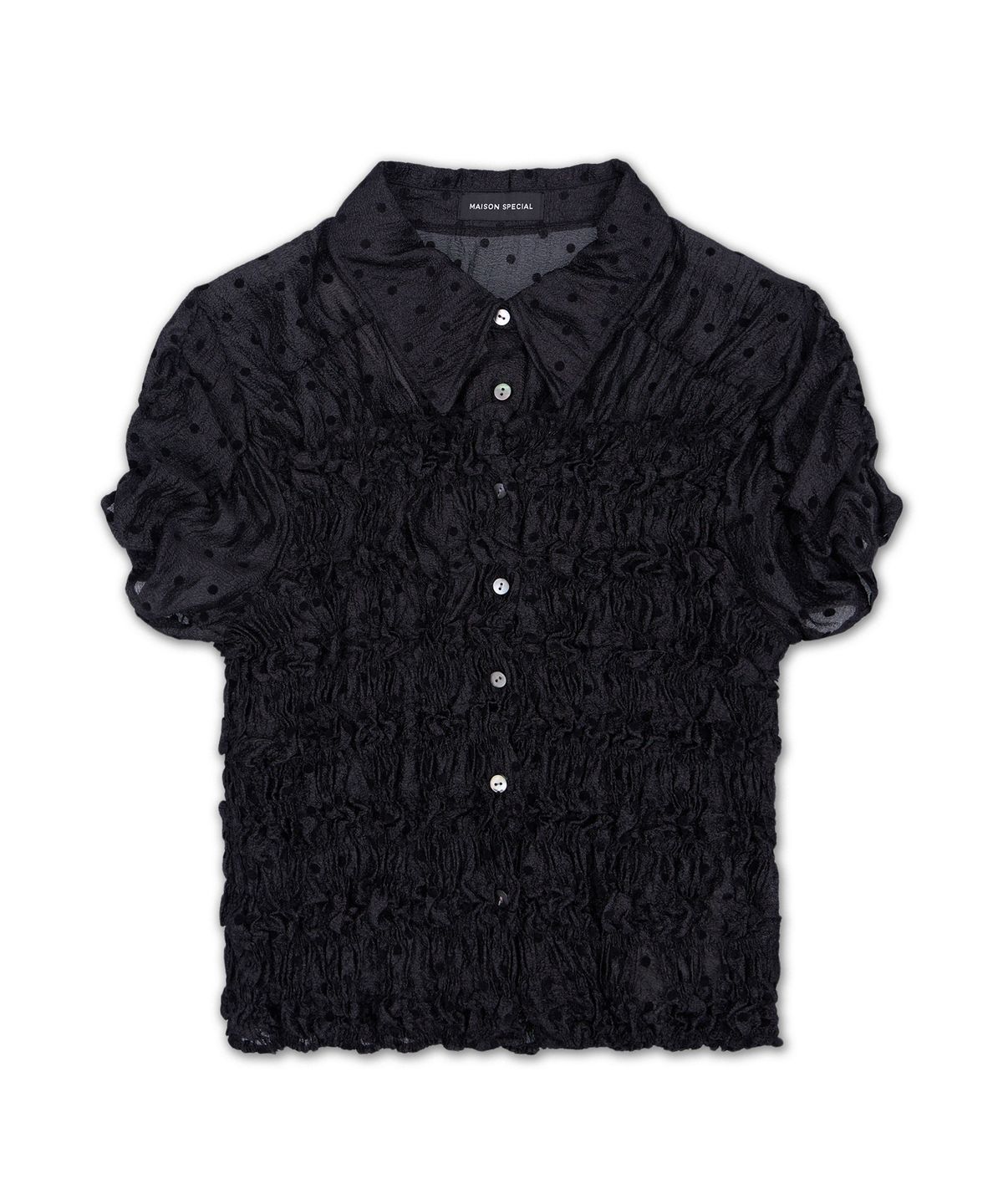 메종 스페셜(MAISON SPECIAL) 셔링 프렌치 슬리브 셔츠 (Shirring French Sleeve Shirt)