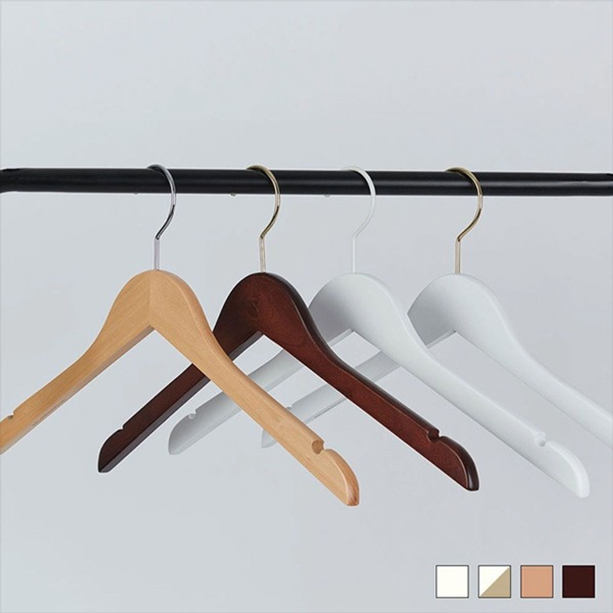 메이네티(MAINETTI) 원목 상의 옷걸이 5P (8종 택1)