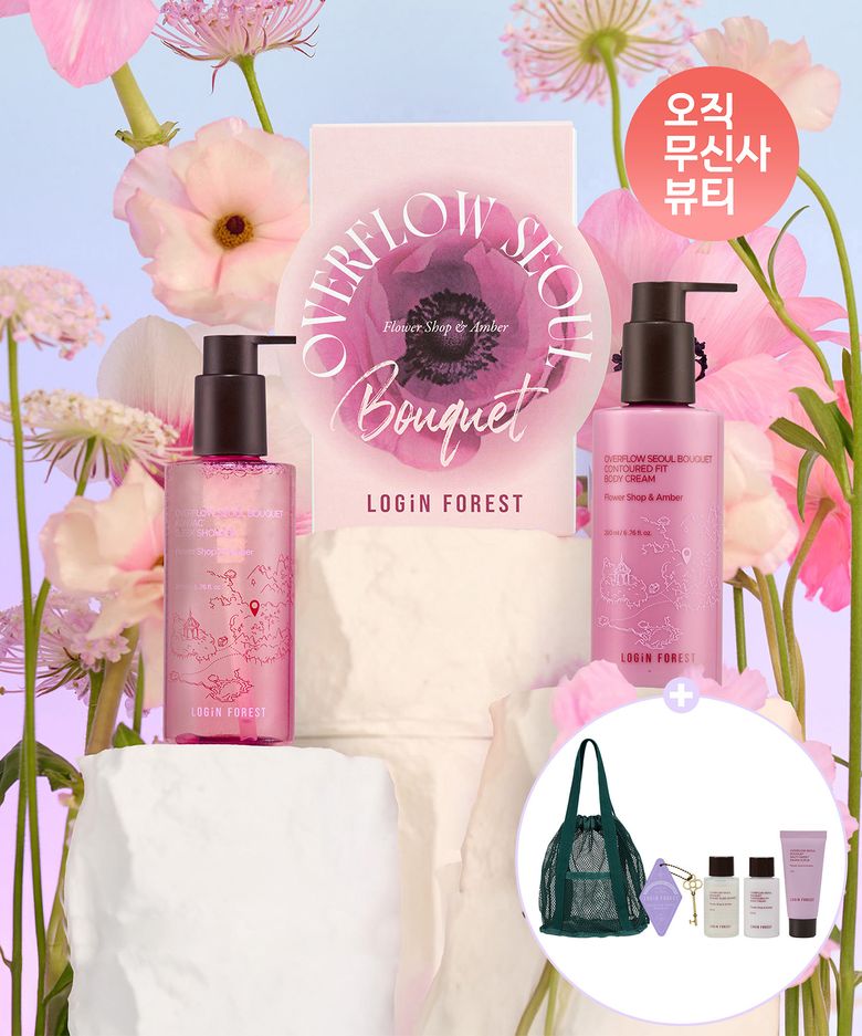 오버플로우 서울 부케 스페셜 에디션 200ml*2ea+ 투 고 어메니티 키트 오버플로우 서울 부케 + 메쉬백 +퍼퓸 페이퍼 키링