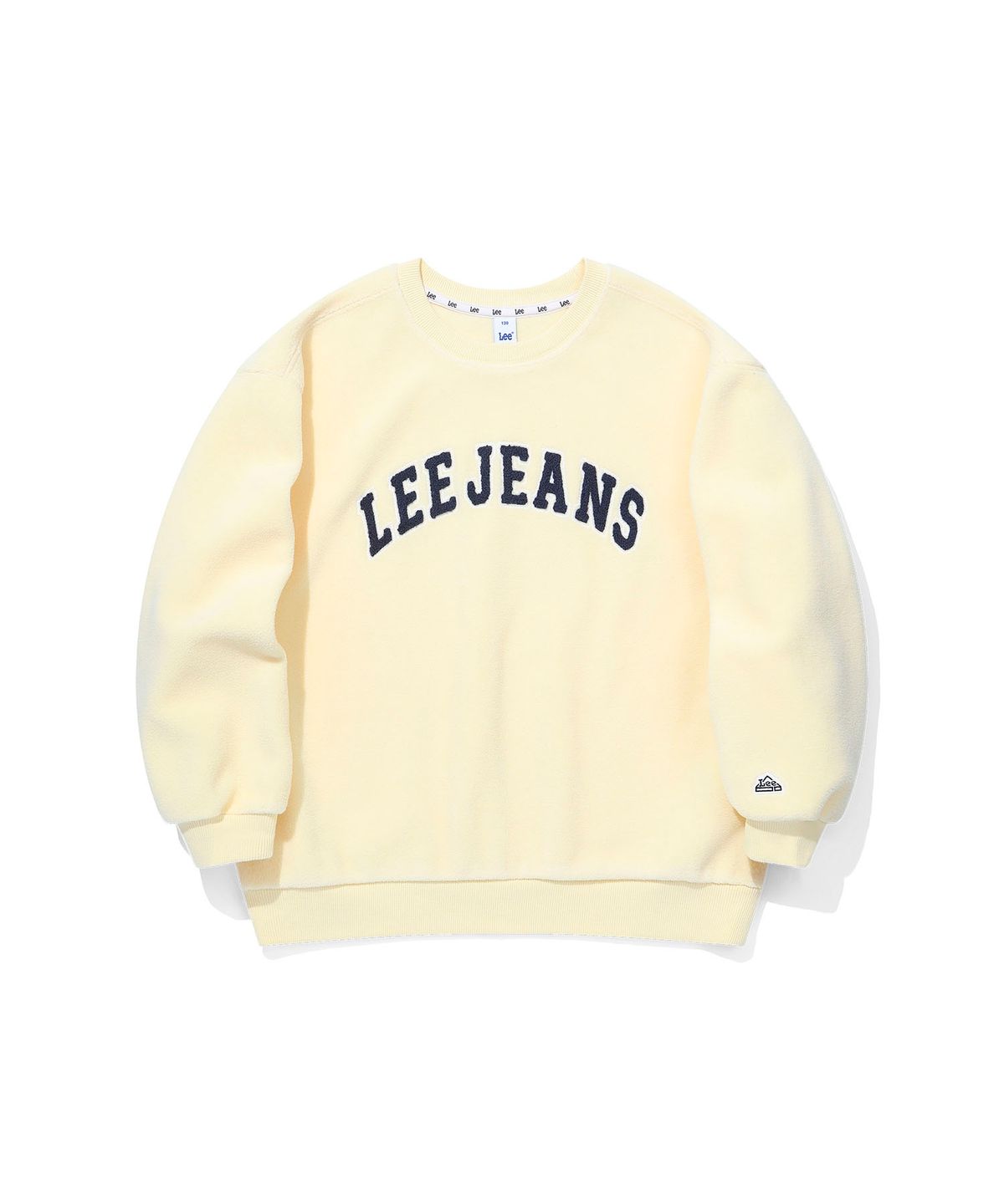 리 키즈(LEE KIDS) 플리스 자수 로고 스웻셔츠 라이트옐로우 LK2604CR03LY