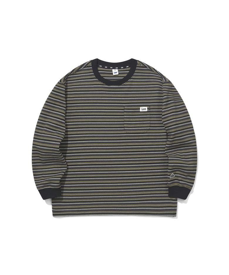 스트라이프 티셔츠 블랙 LK2604LT02BK