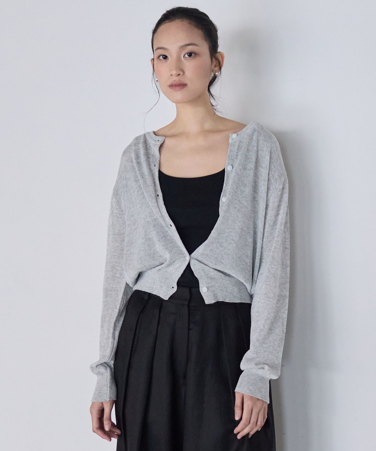 누토프(NUTOFFE) Essential Round Cardigan_Gray