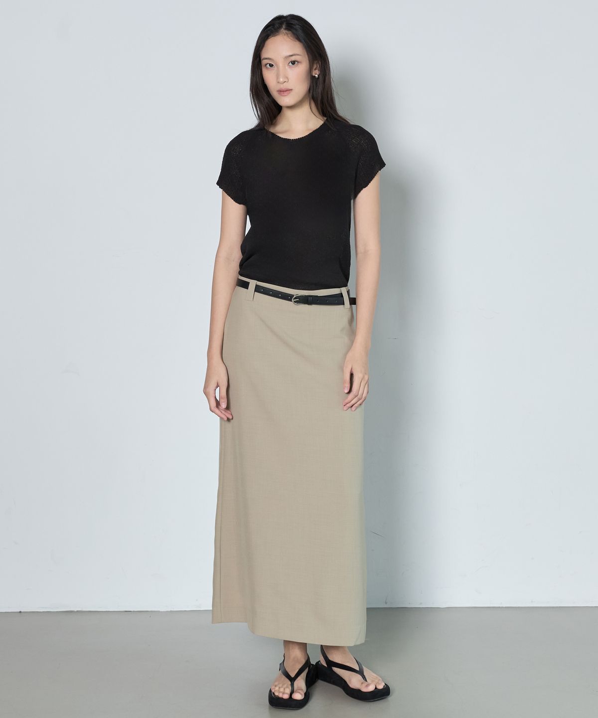 누토프(NUTOFFE) Low Skirt_Beige