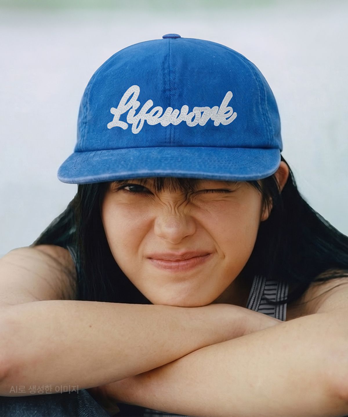 라이프워크(LIFEWORK) 펠트로고 코튼 스냅백