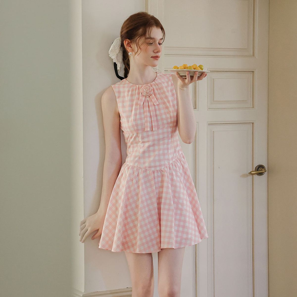 쎄무아듀(CEST MOIDEW) Cest_Gingham sleeveless mini dress
