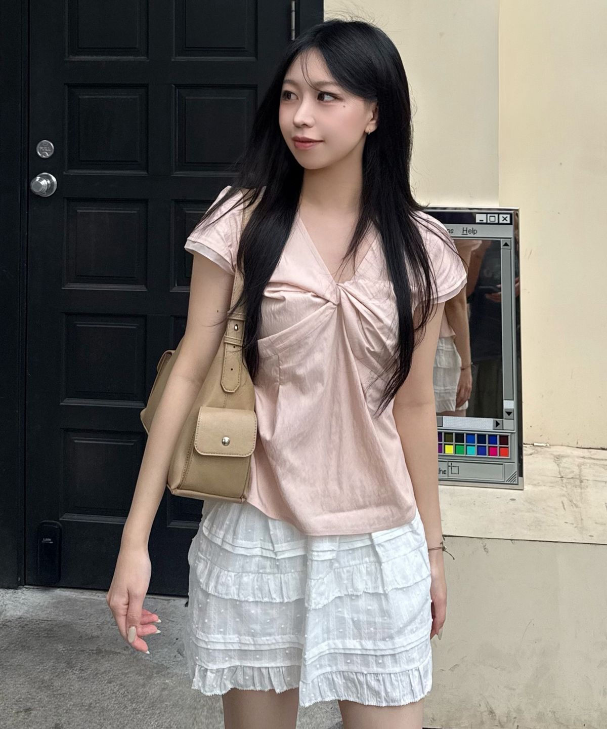 로아드로아(ROIDESROIS) 레이스 캉캉 미니스커트 (아이보리)