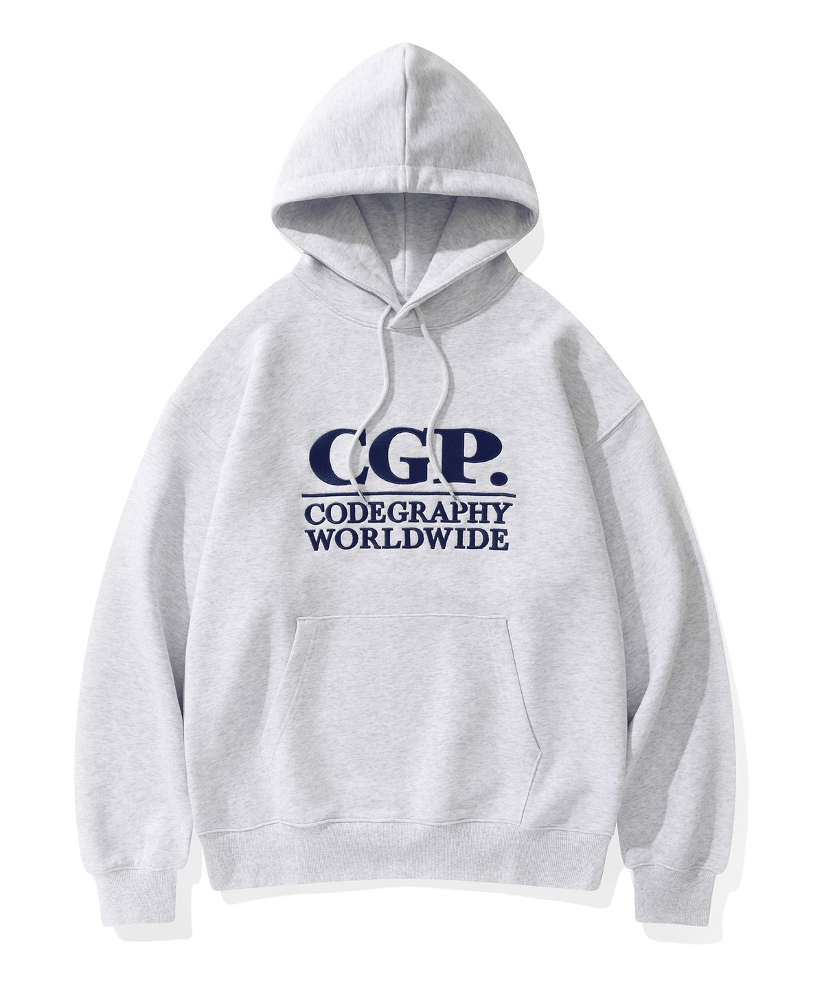 코드그라피(CGP) CGP 스퀘어 로고 후디_라이트그레이