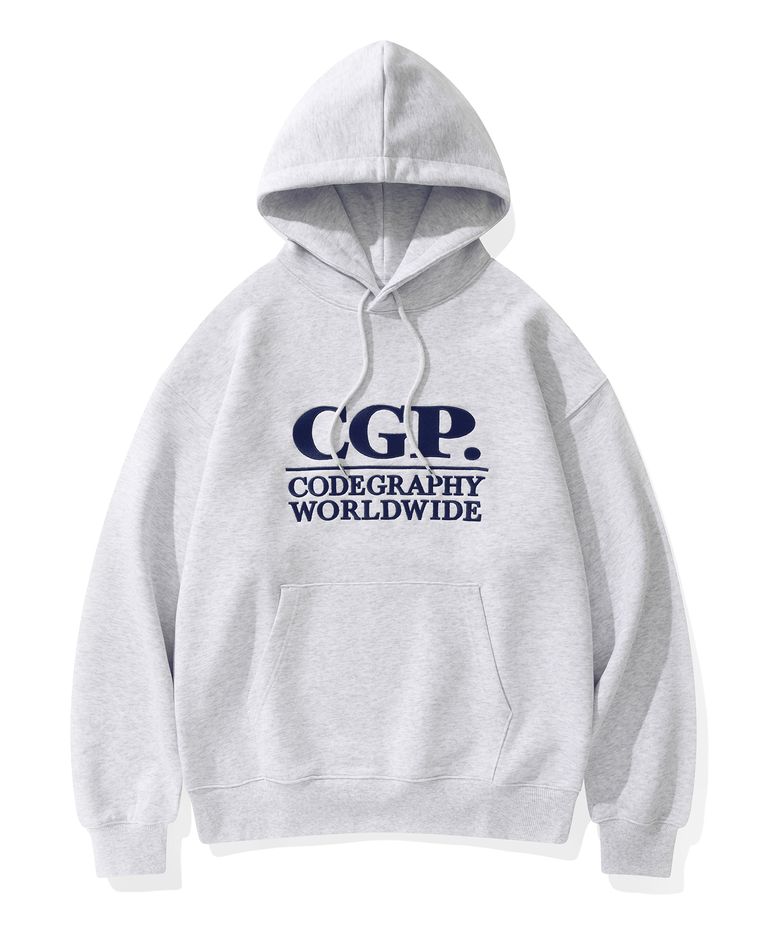 CGP 스퀘어 로고 후디_라이트그레이