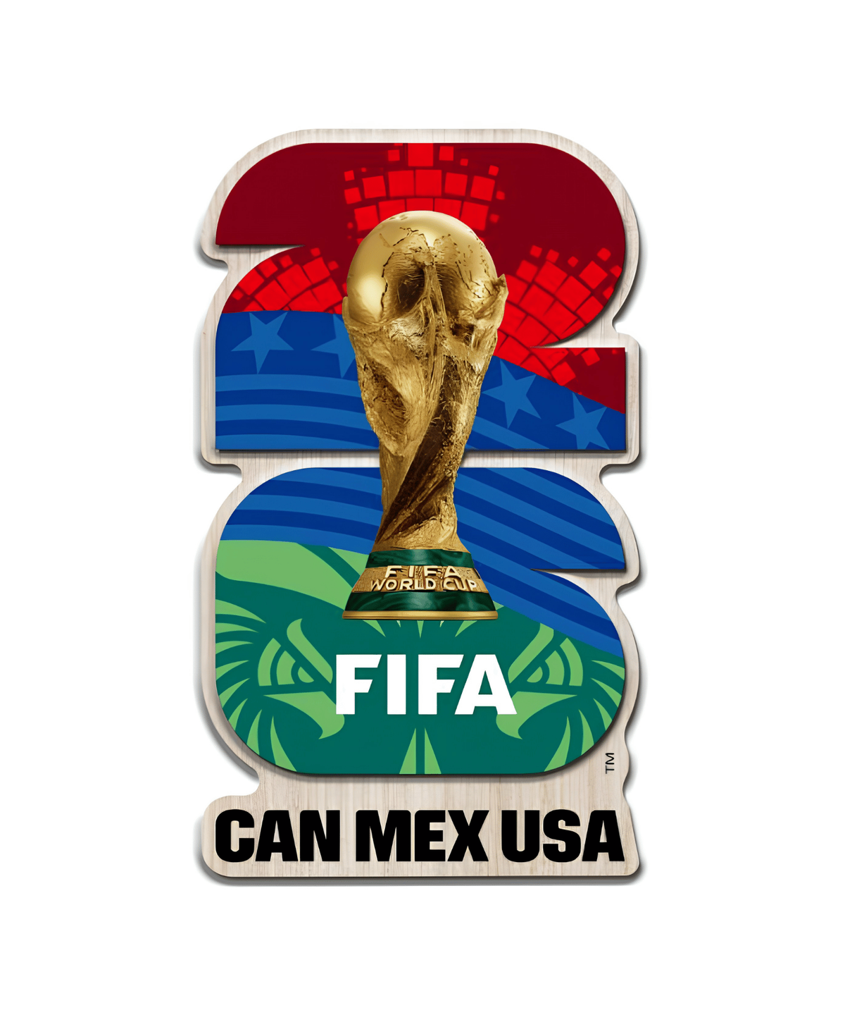 2026 피파 월드컵(FIFA WORLD CUP 2026) 북중미 월드컵 엠블럼 마그넷 (MDF)