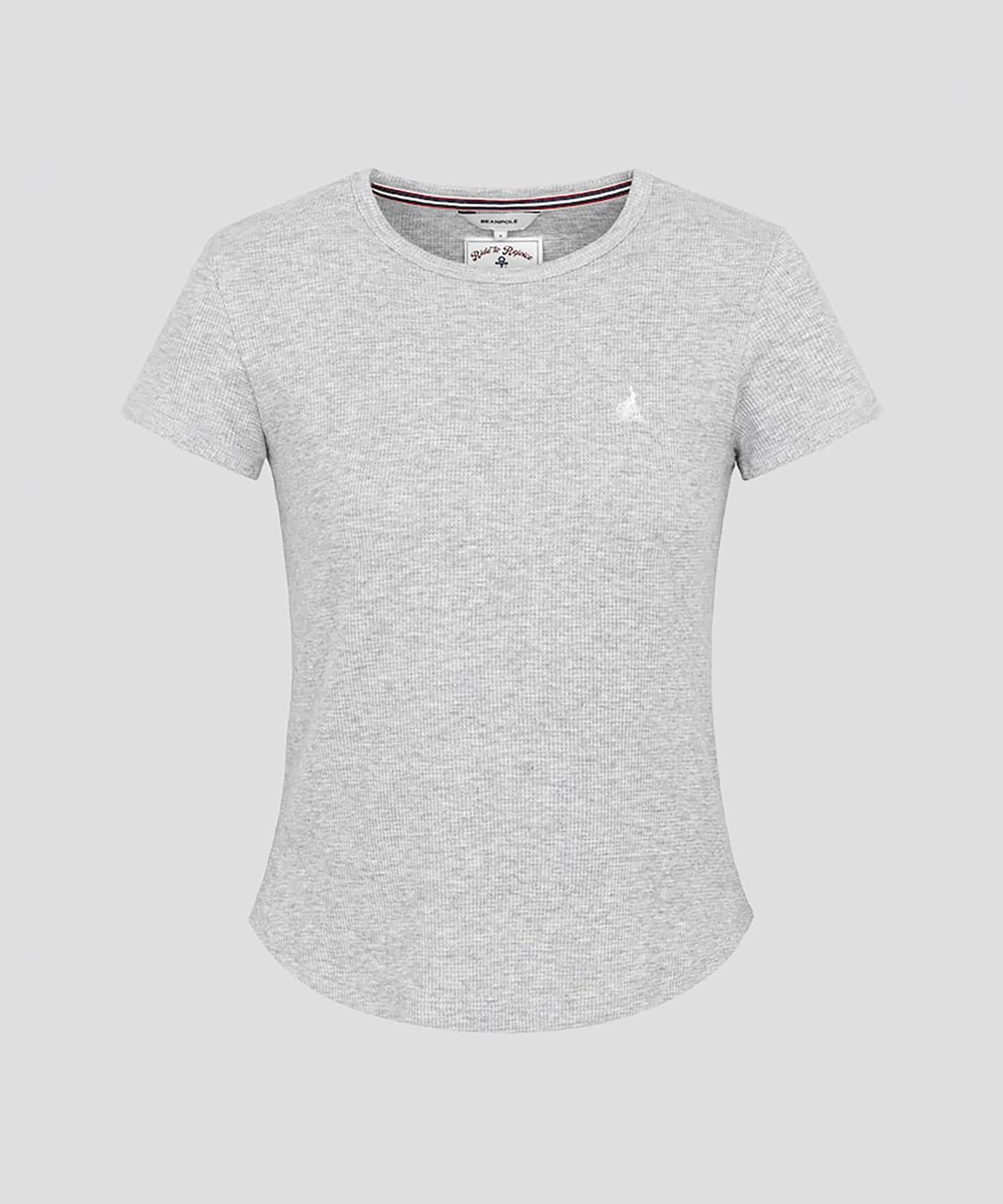 빈폴 레이디스(BEANPOLE LADIES) 와플 저지 슬림핏 반소매 티셔츠  그레이 (BF6742C903)